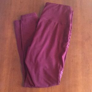 Burgundy High-waisted Old Navy Leggings